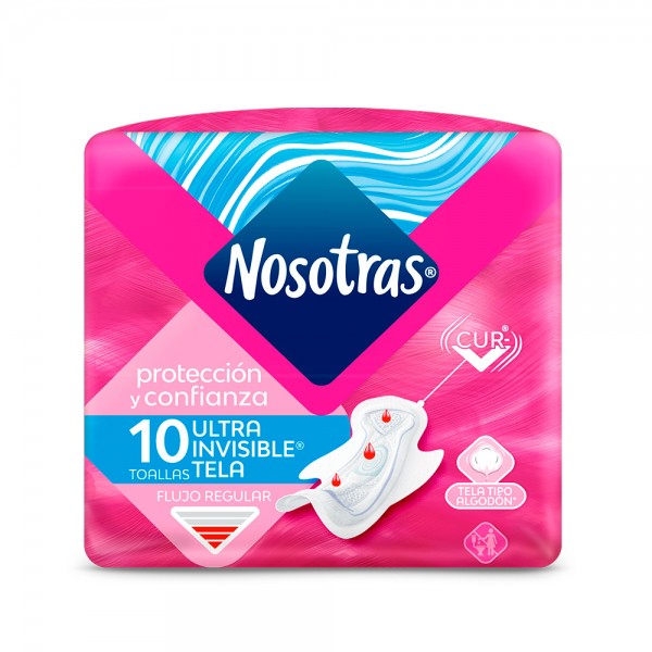 TOALLA ULTRA INVISIBLE CON ALAS TELA SUAVE 10 UN