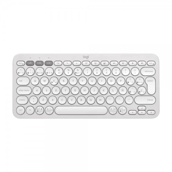 TECLADO INALAMBRICO BLUETOOTH PEBBLE 2 K380 BLANCO ESPAÑOL