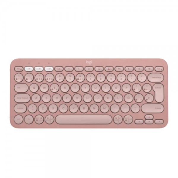 TECLADO INALAMBRICO BLUETOOTH PEBBLE 2 K380 ROSADO