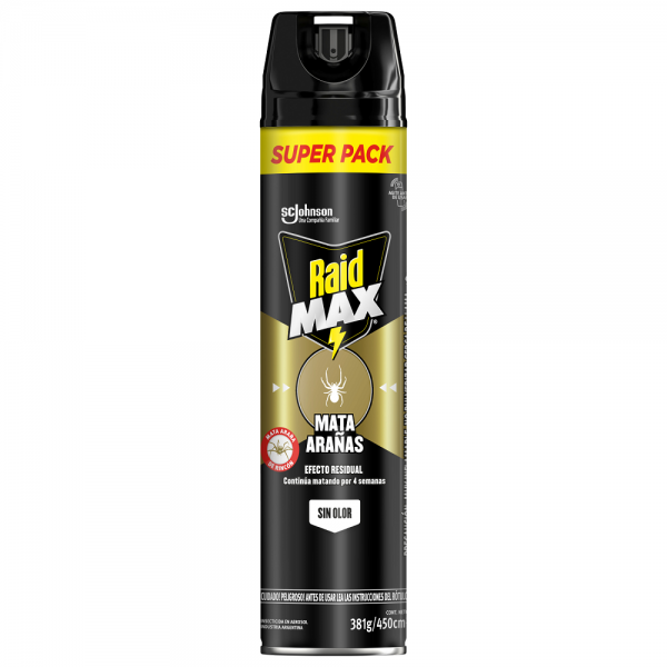 INSECTICIDA AEROSOL MAX SIN OLOR MATA ARAÑAS 450 ML