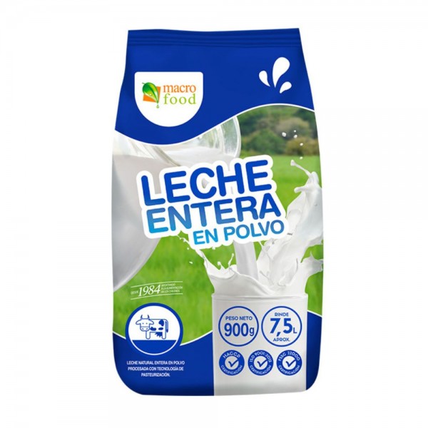 LECHE EN POLVO ENTERA BOLSA 900 GR