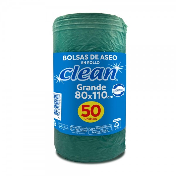 BOLSA BASURA ROLLO 80X110 CM 50 UN