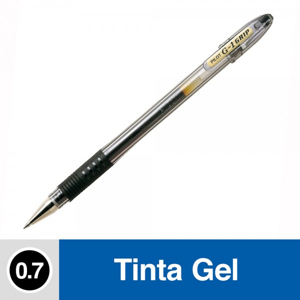 LAPIZ TINTA GEL 0.7 MM PUNTA MEDIA NEGRO G1 GRIP