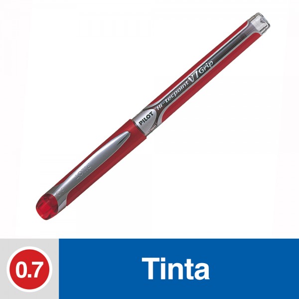 LAPIZ TINTA HI TECPOINT V7 PUNTA MEDIA ROJO 0.7 MM