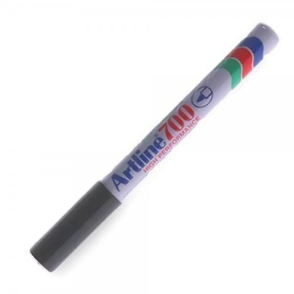 MARCADOR PERMANENTE PUNTA FINA COLOR NEGRO RECARGABLE 700