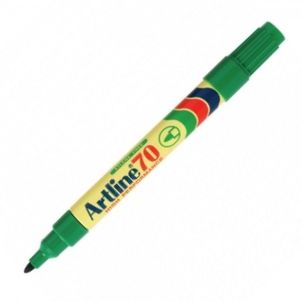MARCADOR PERMANENTE RECARGABLE PUNTA REDONDA VERDE