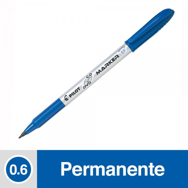MARCADOR PERMANENTE PUNTA FINA CD 0.9 MM COLOR AZUL
