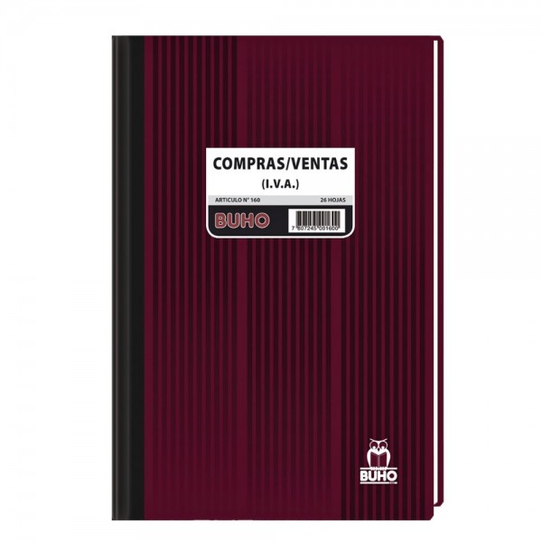 LIBRO CONTABLE COMPRAVENTA SERVICIOS 160 26 HOJAS