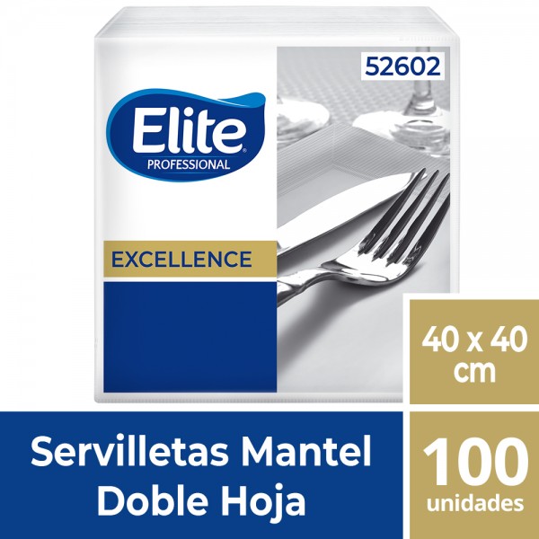 SERVILLETA MANTEL DOBLE HOJA 40 X 40 CM 24 PAQUETES X 100 UN