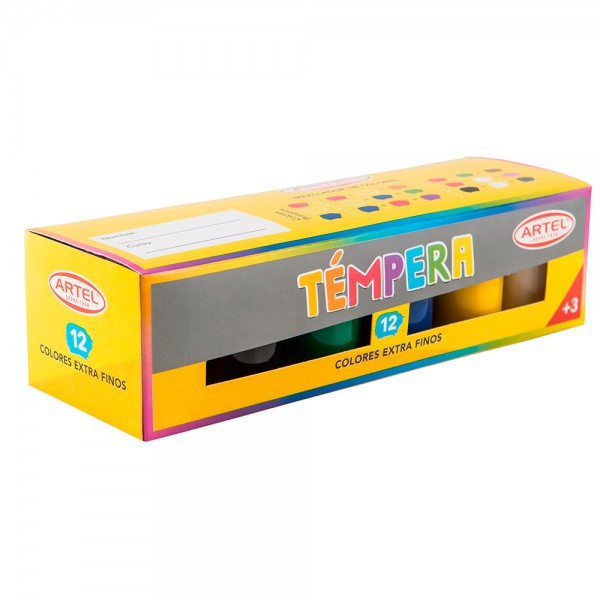 TEMPERA 12 COLORES 15 ML
