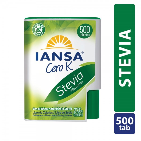 ENDULZANTE EN TABLETAS STEVIA 500 UN SENS CERO K
