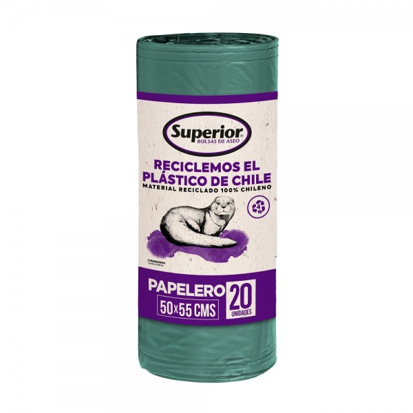 BOLSA BASURA ROLLO 50X55 PAPELERO 20 UN