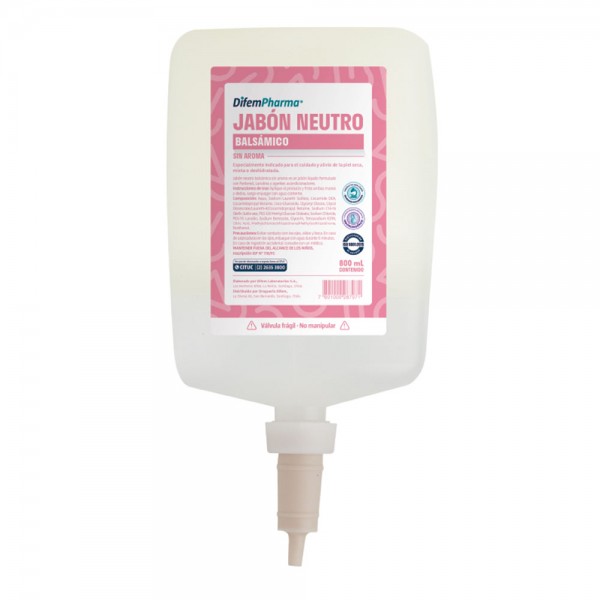 JABON NEUTRO BALSAMICO SIN AROMA 800 ML