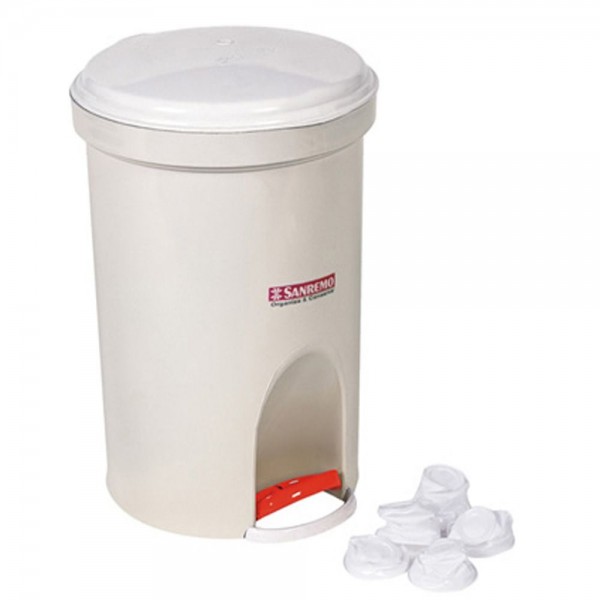 BASURERO PLASTICO BAÑO PEDAL 13.5 LT